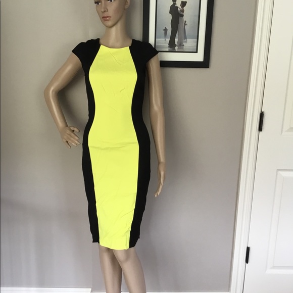 French connect black lime dress - Picture 2 of 5